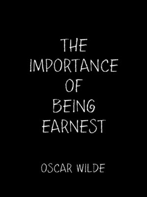 cover image of The Importance of Being Earnest